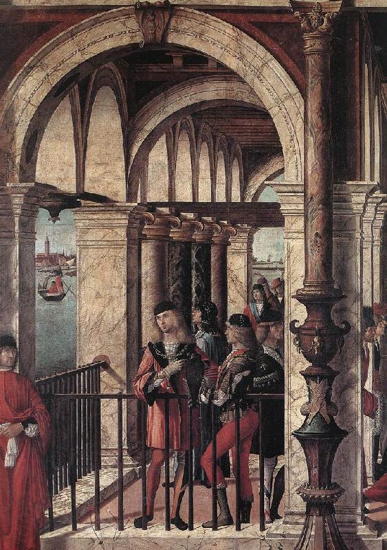 CARPACCIO, Vittore Arrival of the English Ambassadors (detail) g Norge oil painting art